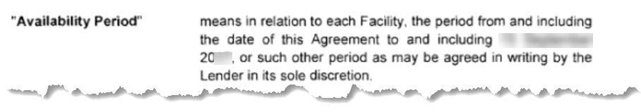 Key dates in a typical project finance loan term sheet and its application in a project finance model 