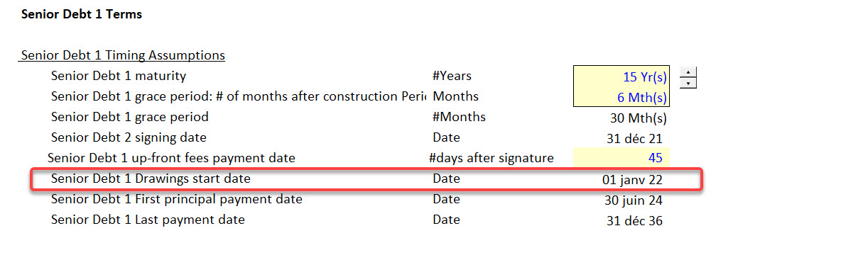 First Repayment Date or First Principal Repayment Date in a Loan agreement