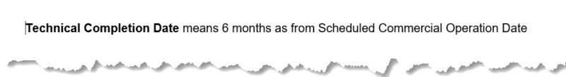 the Commercial Operations Date As the name says, it’s the date on which the commercial operation of the project occurs. If the project is under a concession or has signed any sort of purchase agreement then the definition might refer to the contract between the purchaser and the project. Example from a real loan contract: