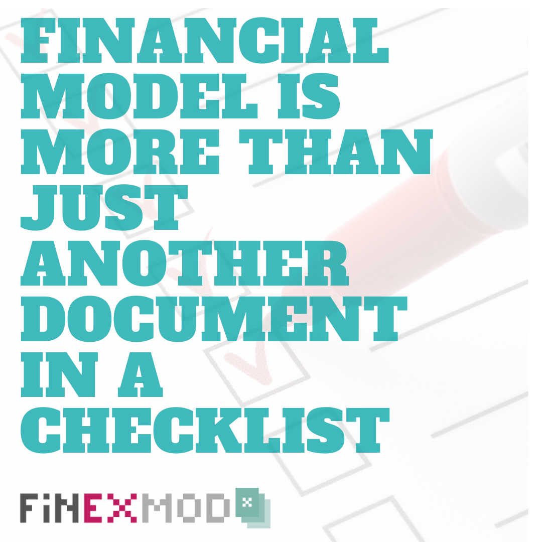 financial model as a document in financing checklist